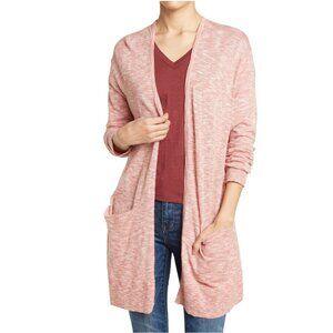 Madewell Pink Marled Summer Ryder Cardigan